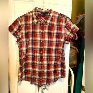 Large, Plaid Red/Blue/White/Yellow Shirt
